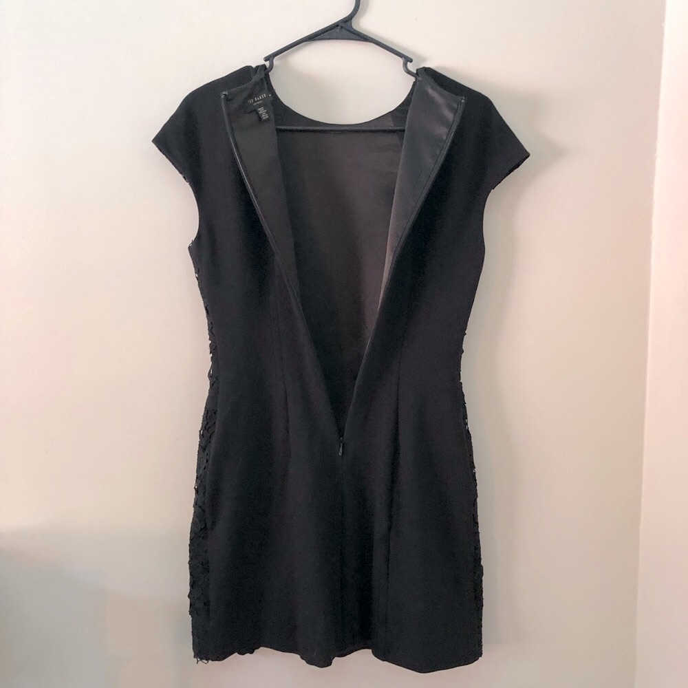 Ted Baker London Fitted Black Lace Mini Dress Size 1 (US 4) - Picture 11 of 15